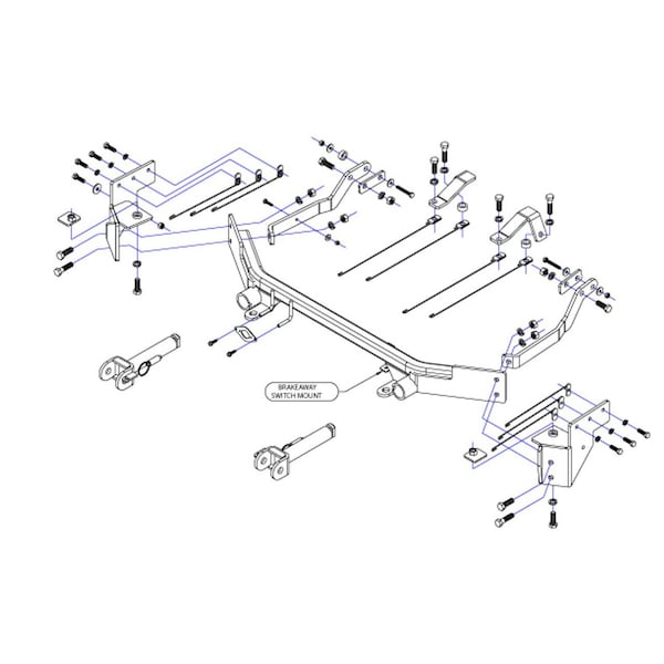 Roadmaster 2015-2018 FORD FOCUS TOW BAR MNTG BRKT KIT 524443-5 - main